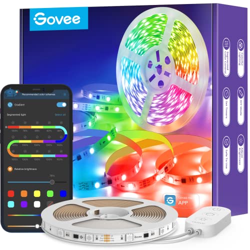 Govee RGBIC LED Strip mit fünf Metern Länge zum Verkleben hinter Schreibtisch und Monitor