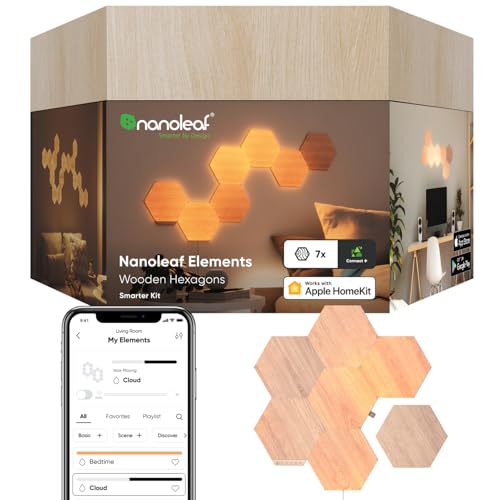 Nanoleaf Elements Wood-Look Light Panels (Hexagons)