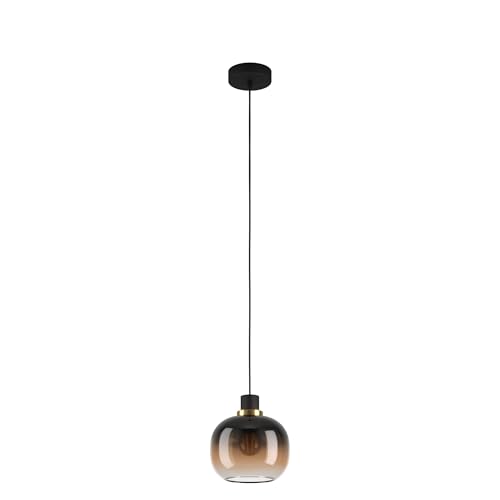 EGLO Oilella Pendelleuchte, Rauchglas-Kugel 19 cm, E27