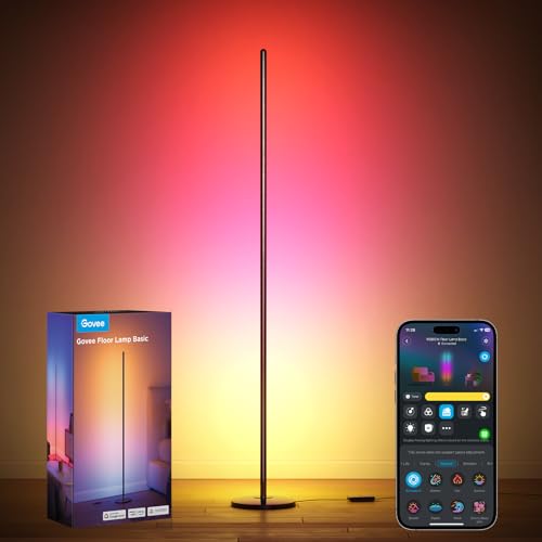 Govee RGBIC LED Stehlampe Wohnzimmer, WiFi Stehlampe Dimmbar, Arbeiten Sie mit Alexa und Matter, 16 Milli