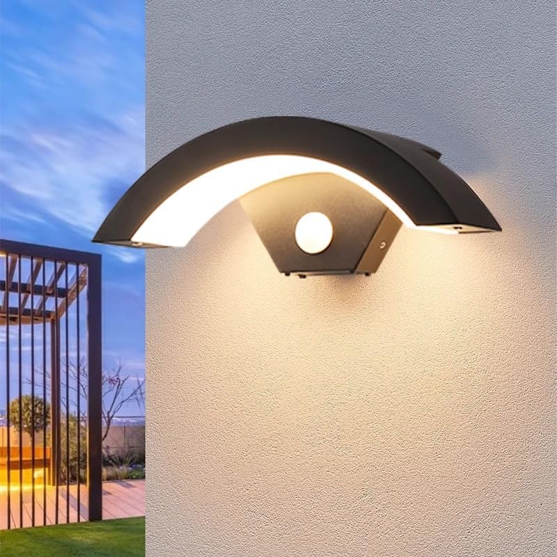 Comely Außenwandleuchte, 24 W mit Bewegungsmelder und IP65