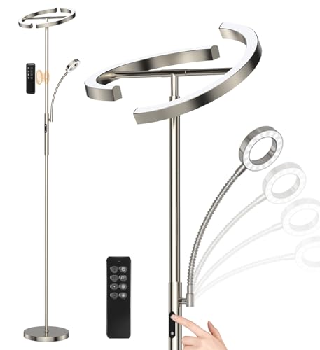 ANTENLICHT KAKA Dimmable LED Floor Lamp Silver