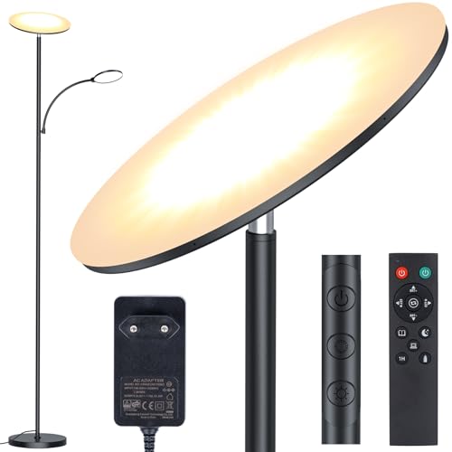 GIACOMO YG001 LED Deckenfluter mit separater Leselampe, dimmbar, Fernbedienung