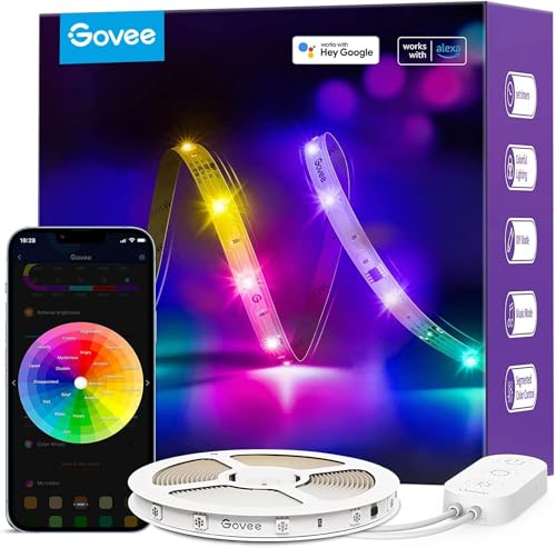 LED Strip 5m, Smart RGBIC mit Alexa