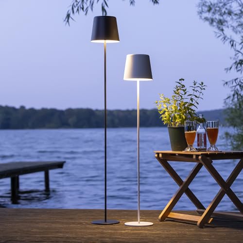 Lightbox LED Akku-Stehlampe schwarz, USB-C, IP44, 129,5 cm