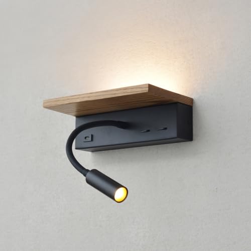 ouglres Wandleuchte M-713S-S, Schwanenhals, USB-C