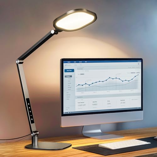 LitONES ComforGlow F630, LED-Schreibtischlampe mit Schwenkarm und Standfuß