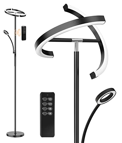 ANTENLICHT LED-Deckenfluter mit Leselampe