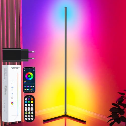 TRUMPETS YK32 RGB LED Stehlampe für die Zimmerecke, 165 cm, App und Fernbedienung
