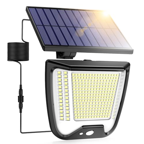 spqment Solar-Wandleuchte, Bewegungsmelder, 288 LEDs, IP65