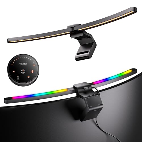 Quntis Curved Monitor Light Bar IM 66 cm, Modell LI-HY-0201-GY, mit RGB-Hintergrundlicht