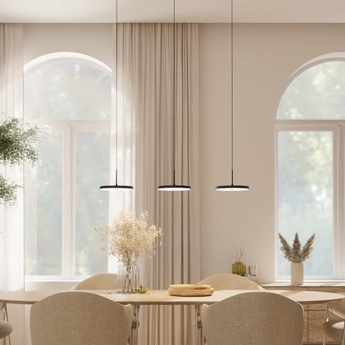 LUMIÈRE Design Evanos Pendelleuchte, Teller, Fernbedienung