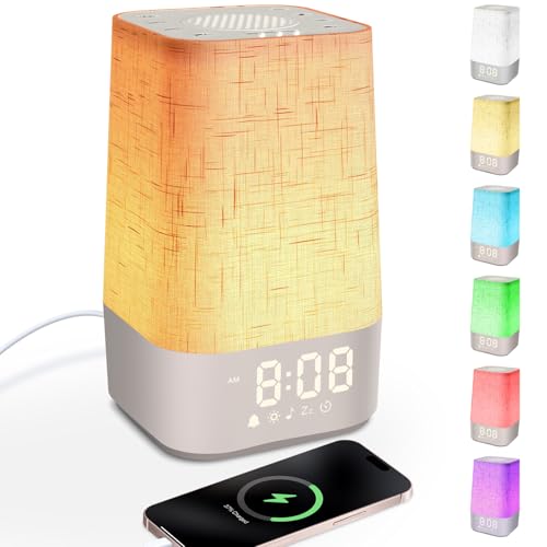MILFECH Lichtwecker mit Sonnenaufgang und dimmbarem RGB-Nachtlicht