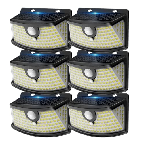 Solarlampen Außen mit Bewegungsmelder, 6er Set