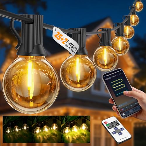 Outdoor Fairy Lights G40, 25+2 Bulbs